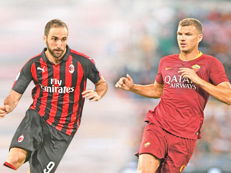 دزيكو نجم روما - هيغواين نجم ميلان