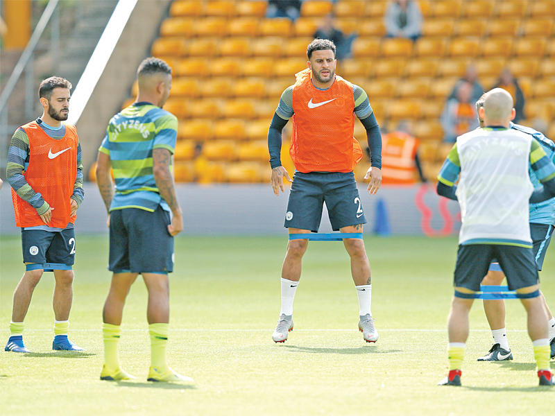 جانب من تدريبات مانشستر سيتي