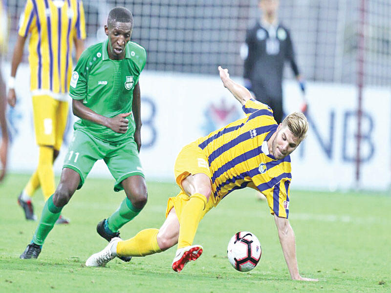 جانب من لقاء الغرافة والأهلي