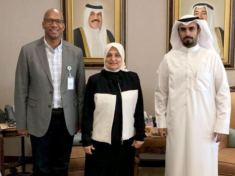 الصبيح خلال استقبالها مسؤولي القطاع النفطي