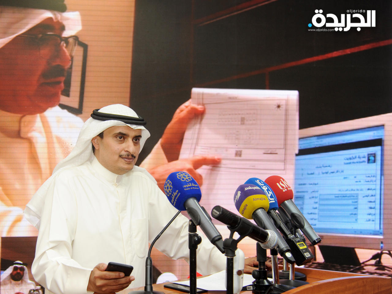 مدير عام بلدية الكويت أحمد المنفوحي خلال تدشين المرحلة الأولى