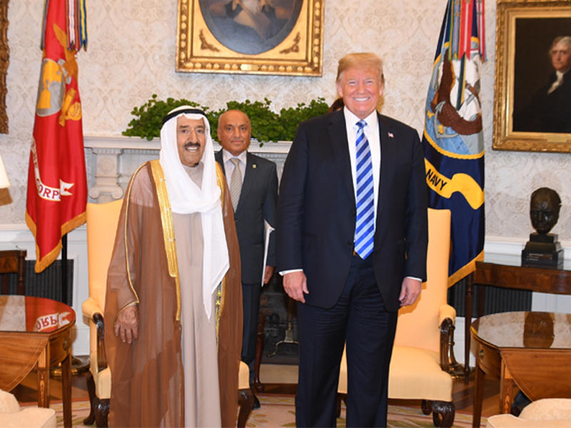 الأمير وترامب في البيت الأبيض أمس