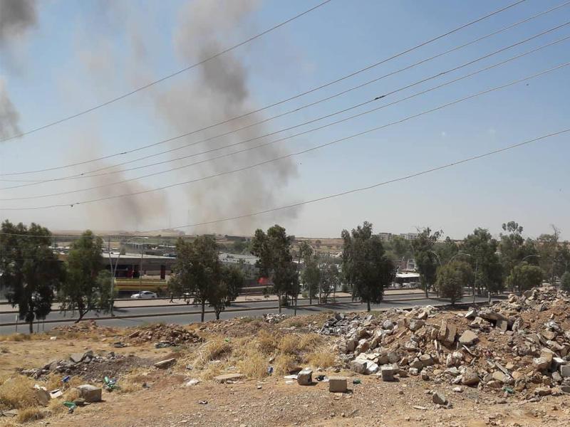 آثار القصف الايراني بشمال اربيل