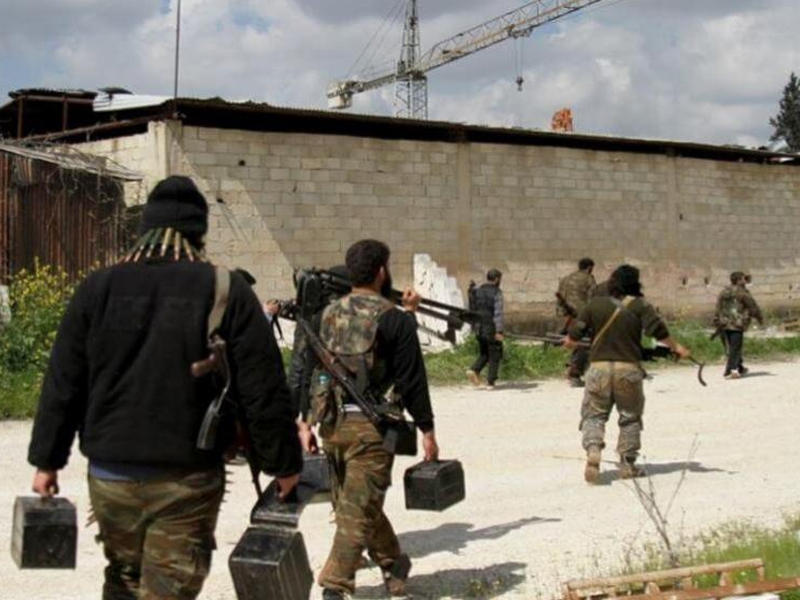 لقطة من تجهيزات الميليشيات في ادلب