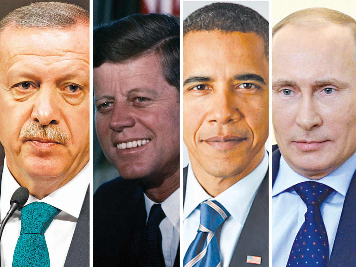 فلاديمير بوتين - باراك أوباما - جون كيندي - رجب طيب إردوغان