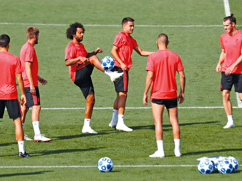 جانب من تدريبات ريال مدريد