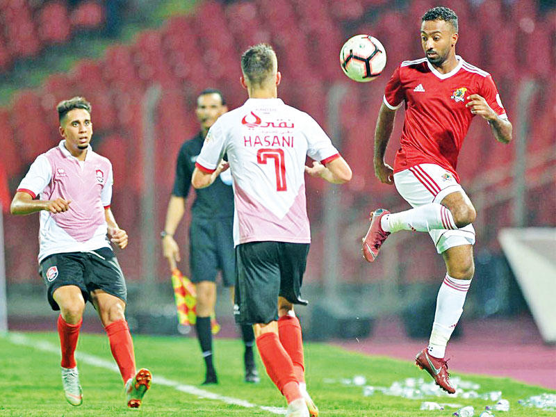 جانب من مباراة الوحدة والرائد