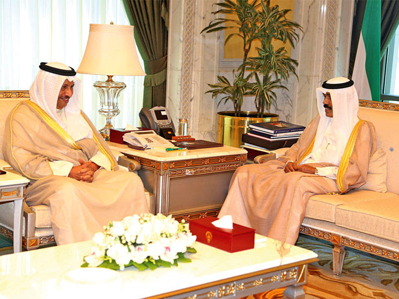 ولي العهد مستقبلا المبارك أمس