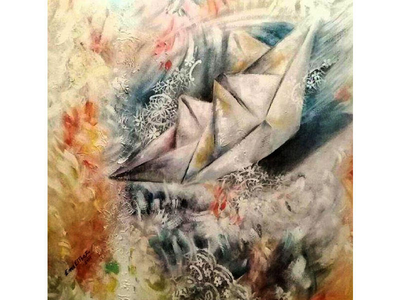 من لوحات المعرض