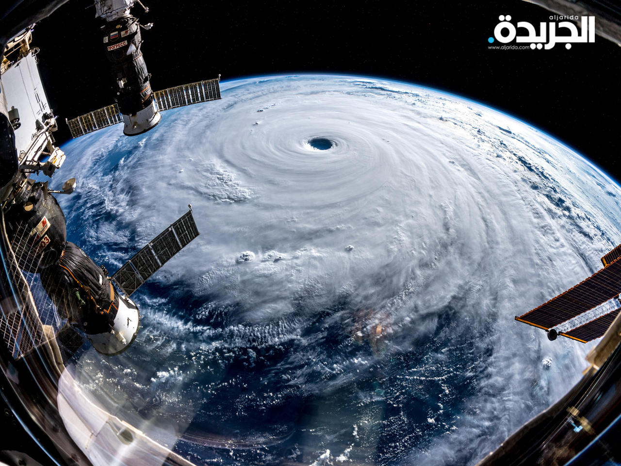 صور الإعصار «ترامي» من محطة الفضاء الدولية وهو يتحرك في اتجاه اليابان