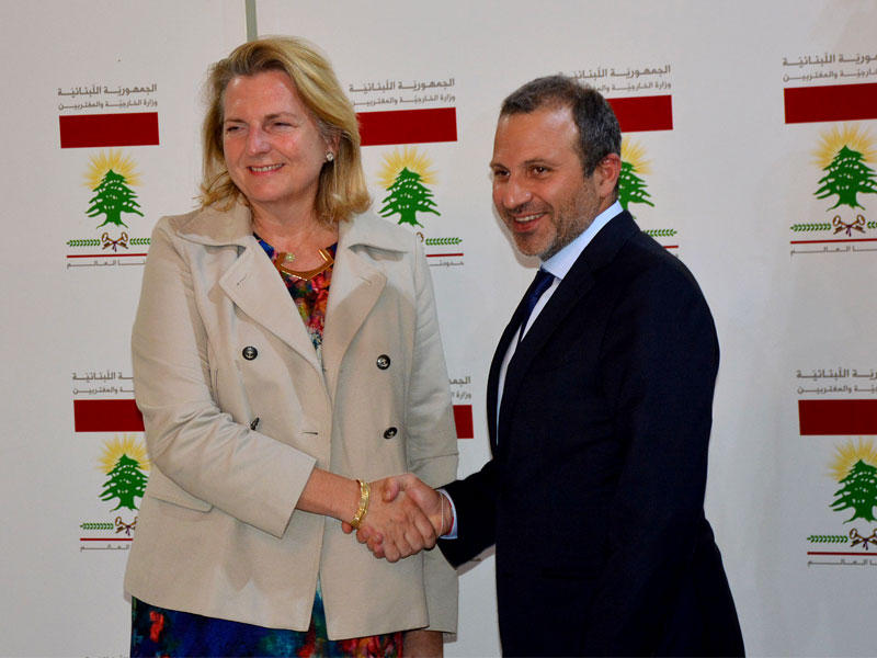  باسيل مستقبلاً نظيرته النمساوية في بيروت أمس    (دالاتي ونهرا)