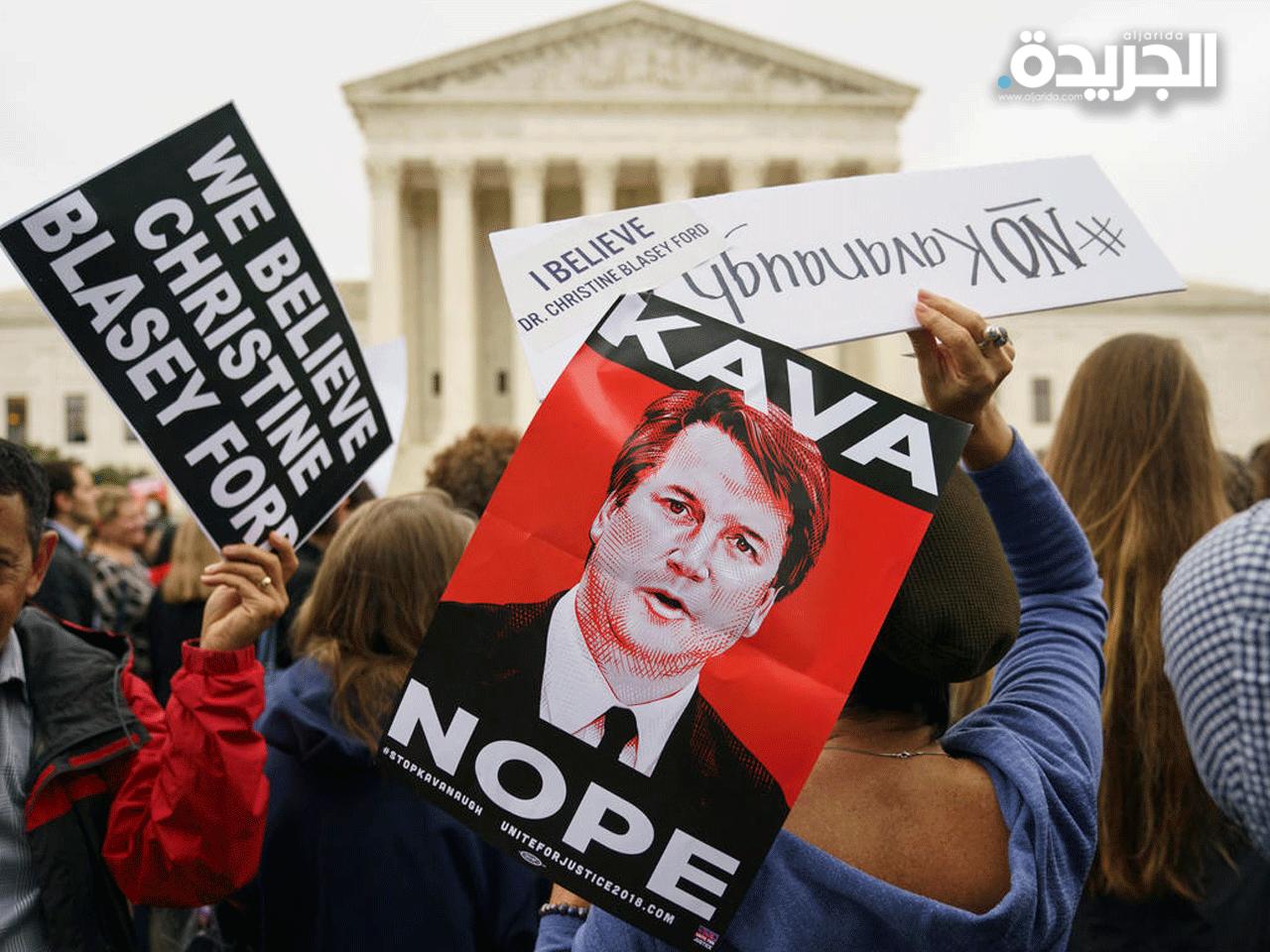 جانب من الاحتجاجات الشعبية على ترشيحه