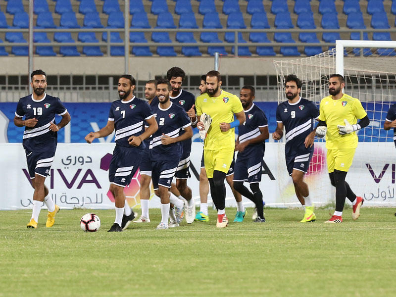منتخب الكويت الأول خلال التدريب