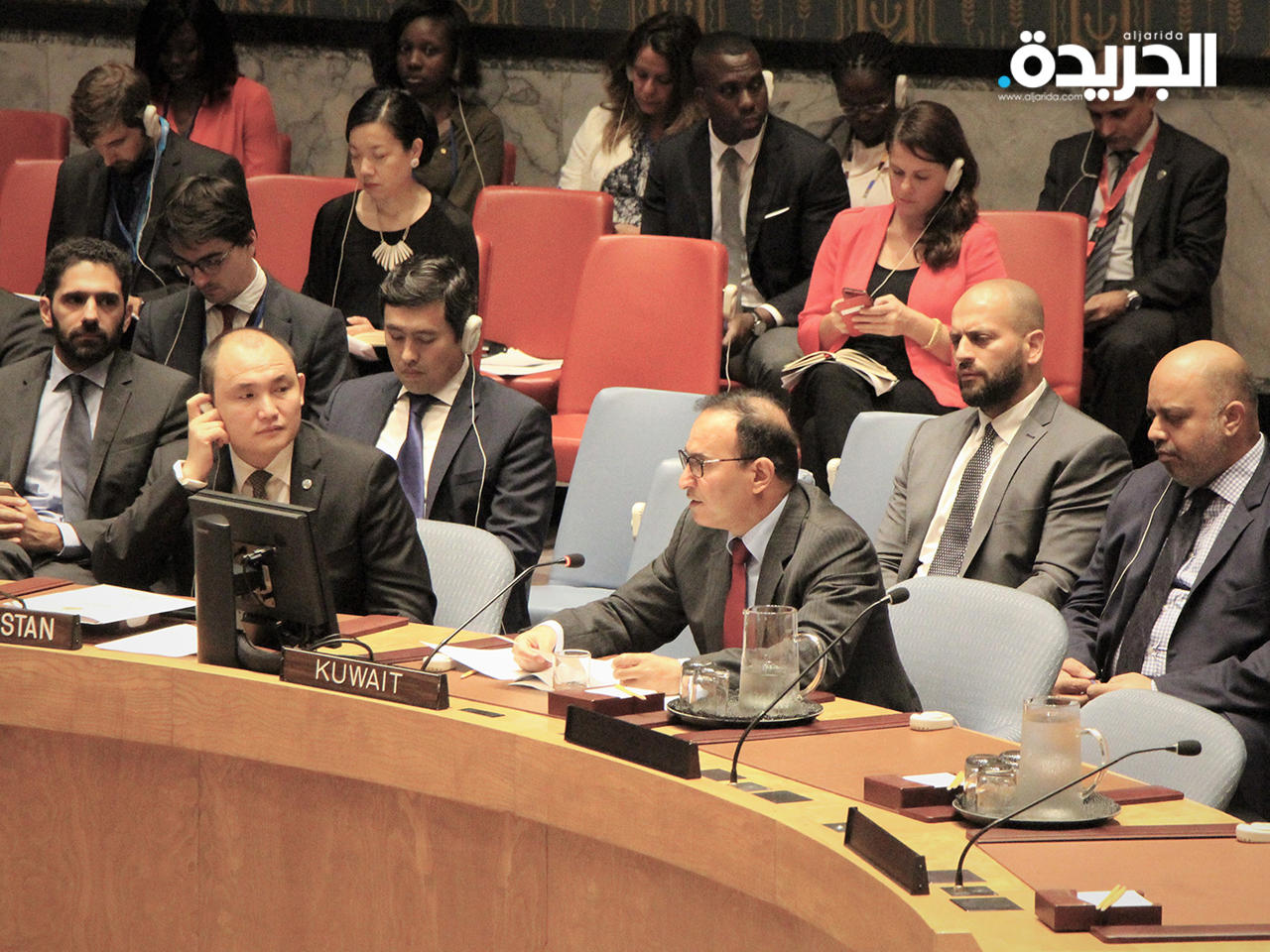  مندوب الكويت الدائم لدى الأمم المتحدة السفير منصور العتيبي يلقي كلمة أمام جلسة مجلس الأمن حول الكونغو الديمقراطية 