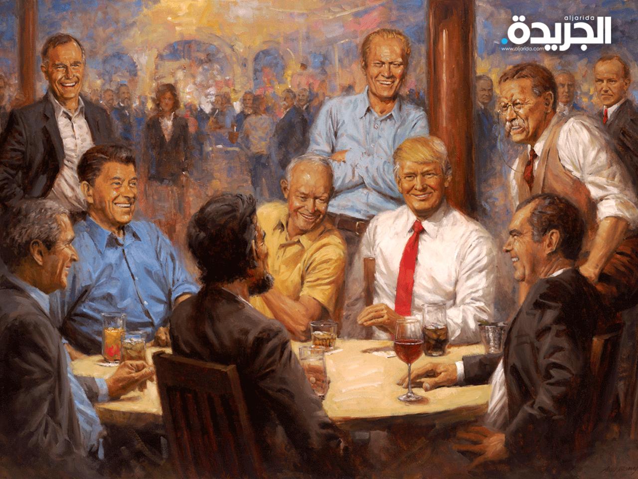 لوحة «النادي الجمهوري» من صنع الفنان أندي توماس