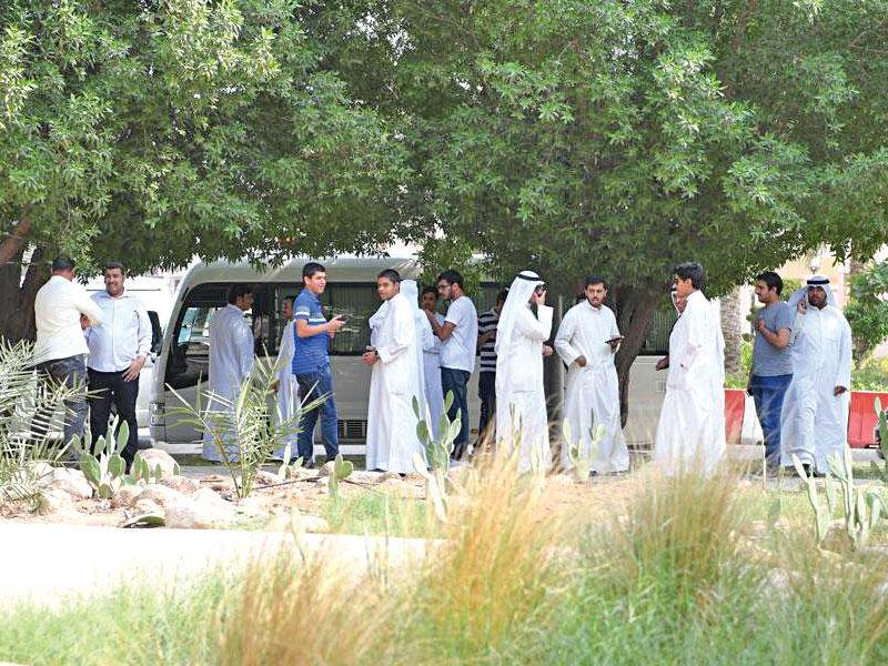 جانب من الوقفة الاحتجاجية