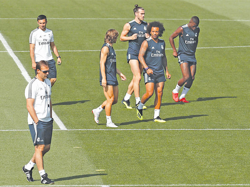 لوبيتيغي خلال تدريبات سابقة