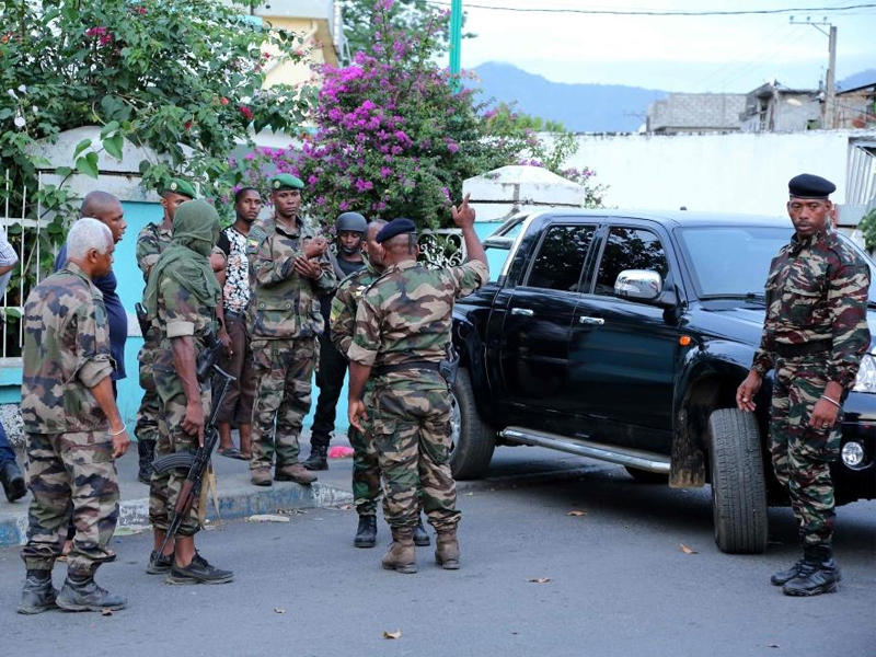 إنتشار قوات جزر القمر في جزيرة انجوان