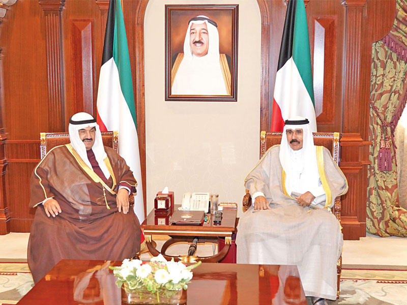 ولي العهد مستقبلاً ناصر المحمد أمس