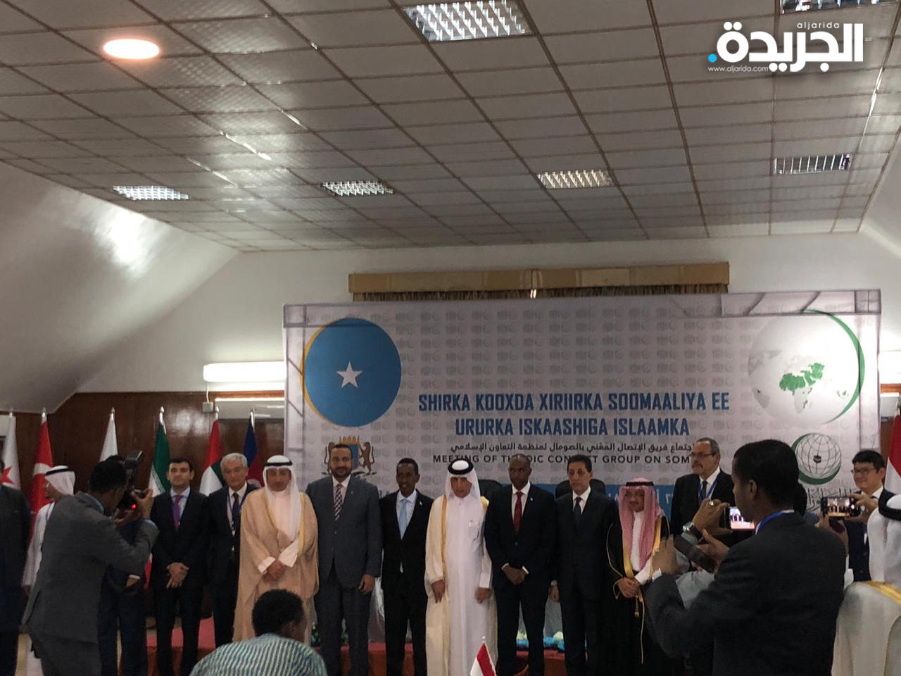 رئيس وفد الكويت المشارك في الاجتماع الوزاري لفريق الاتصال المعني بالصومال لمنظمة التعاون الاسلامي المنعقد في مقديشو مساعد وزير الخارجية الكويتي لشؤون المنظمات الدولية ناصر الهين