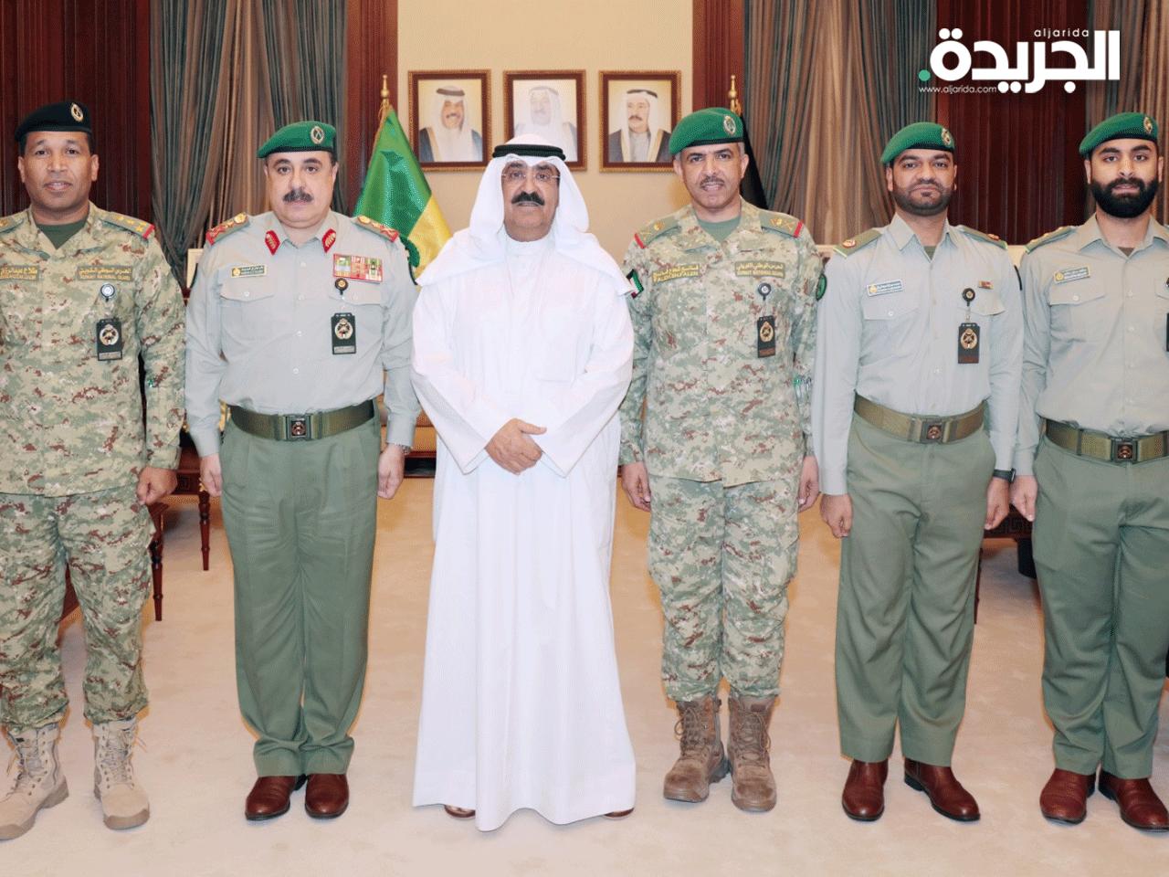 نائب رئيس الحرس الوطني الشيخ مشعل الأحمد مستقبلا وكيل الحرس الوطني الفريق الركن مهندس هاشم الرفاعي