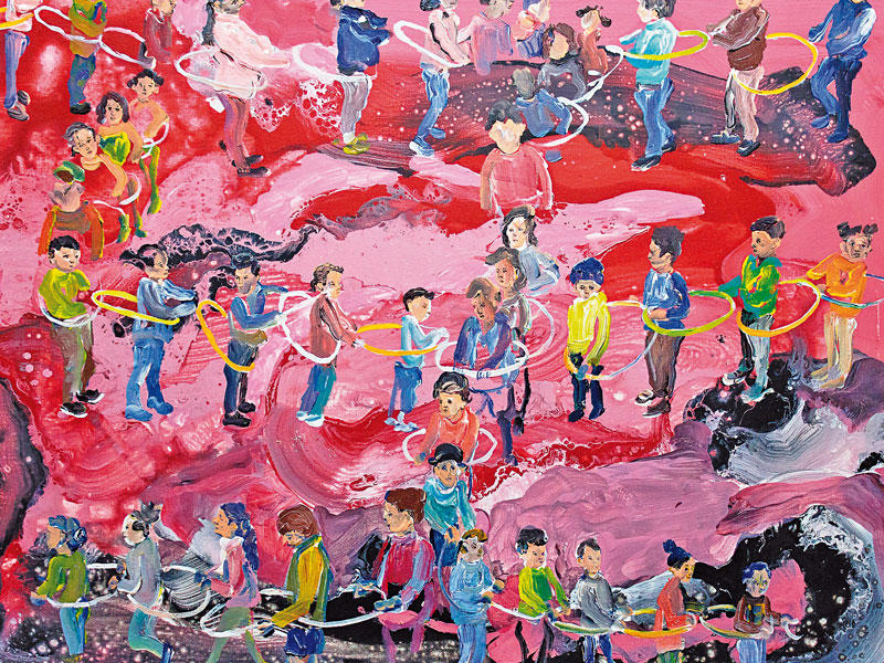 من أعمال هند سمير في «متاهة الهولا هوب»n