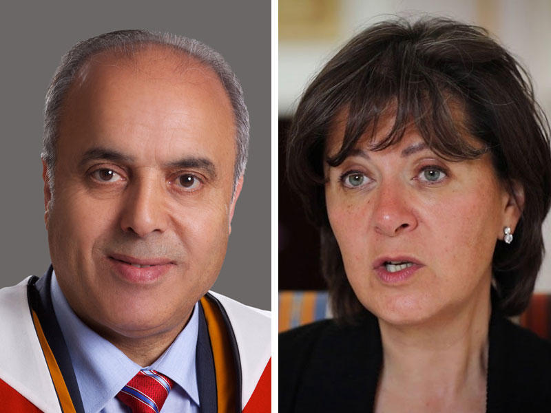 وزيرا السياحة لينا عناب والتربية والتعليم عزمي محافظة