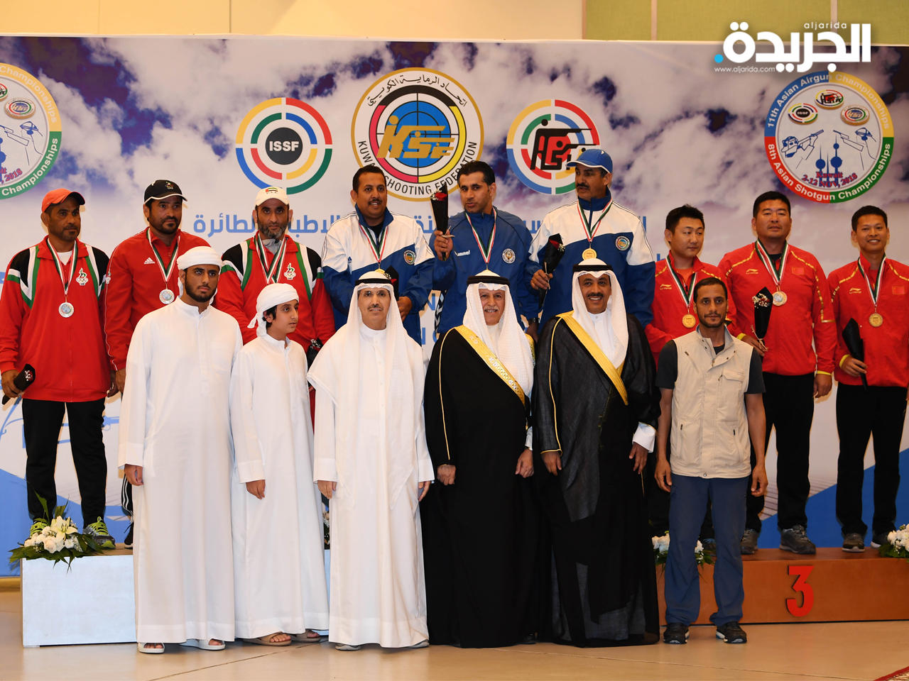 تتويج الفائزين في منافسات البطولة الآسيوية للرماية