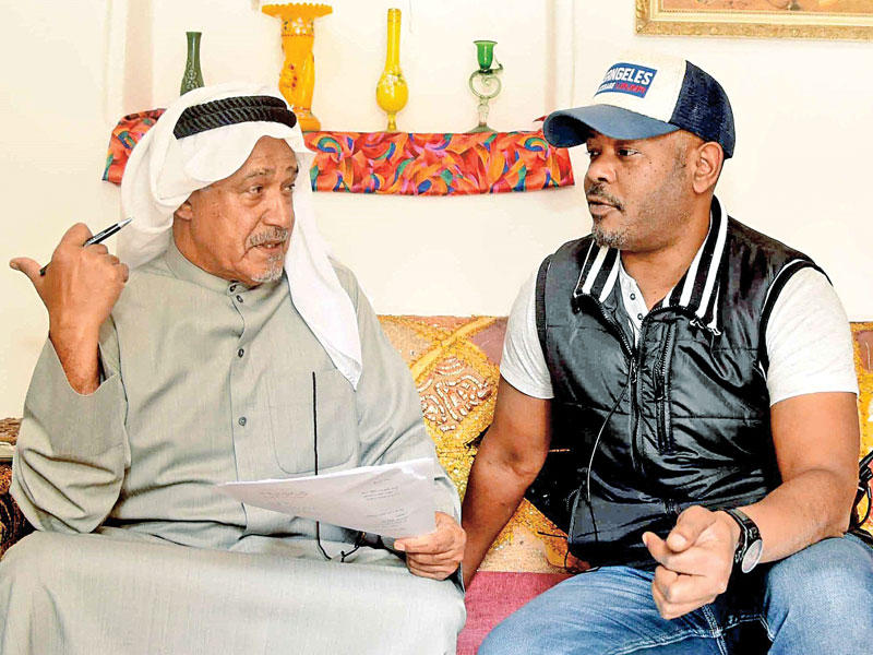 جاسم النبهان مع محمد دحام الشمري في مسلسل « كحل أسود قلب أبيض» 