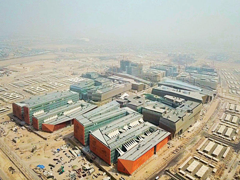 جانب من أعمال مدينة صباح السالم الجامعية