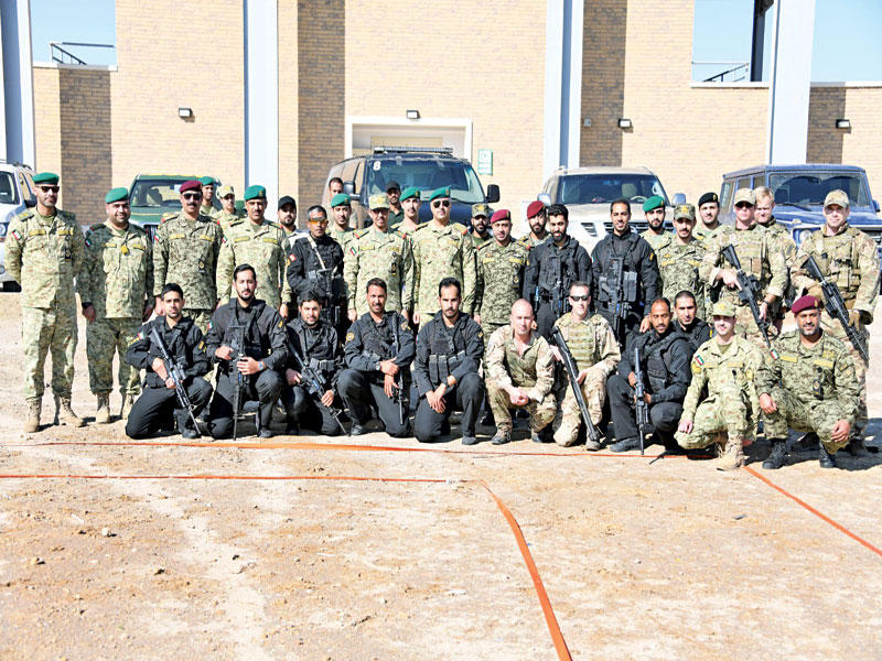 جانب من المشاركين في تدريبات «شاهين 1»