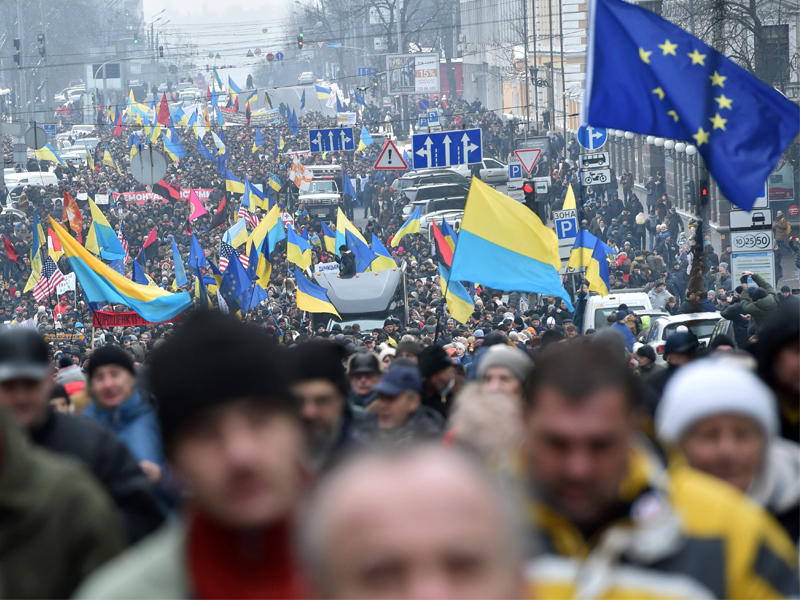 تظاهرات في أوكرانيا
