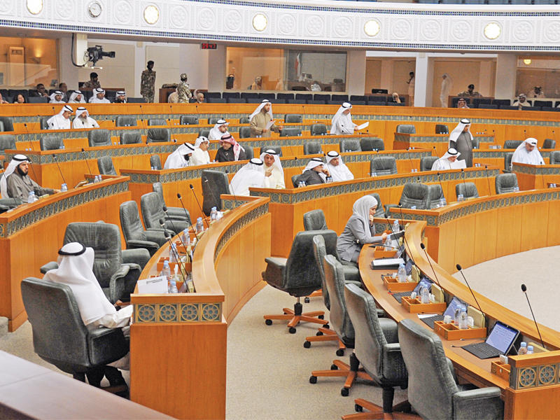 جانب من جلسة أمس بلا نصاب   (تصوير عبدالله الخلف)