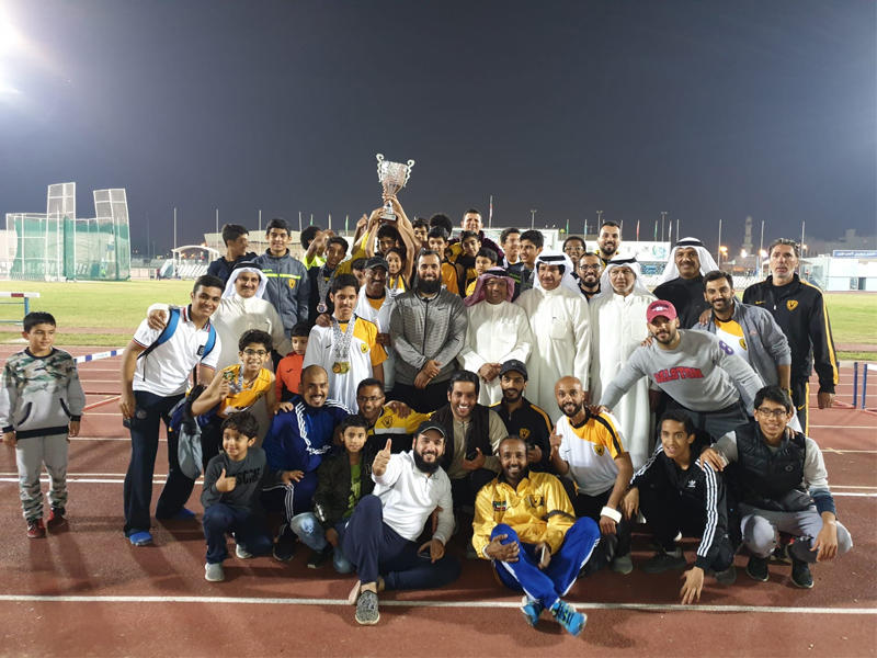 فريق القادسية المتوج بلقب براعم ألعاب القوى