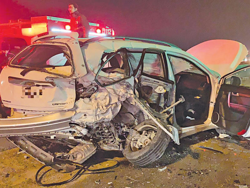 المركبة بعد الحادث