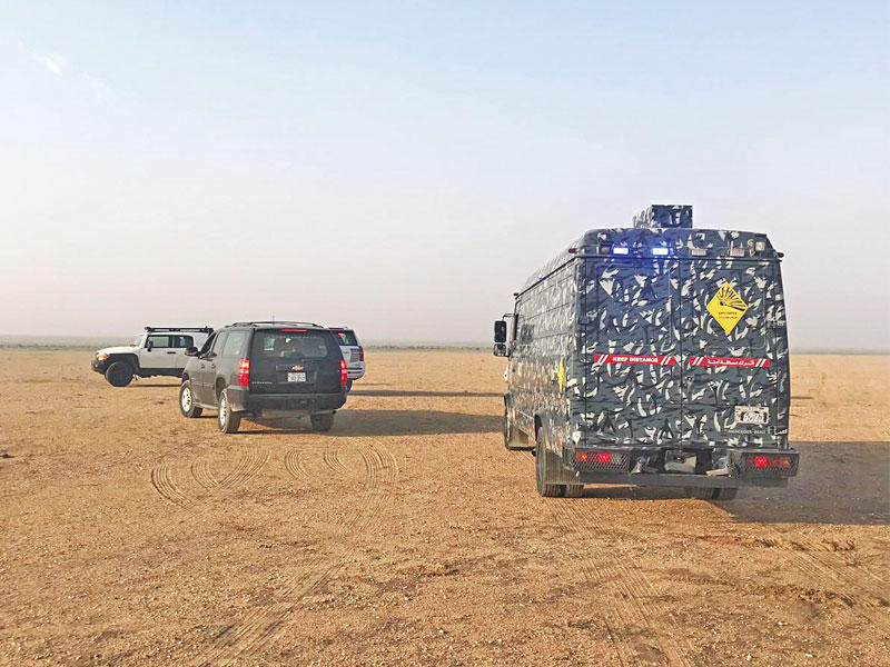 جانب من الإجراءات الأمنية في المحمية