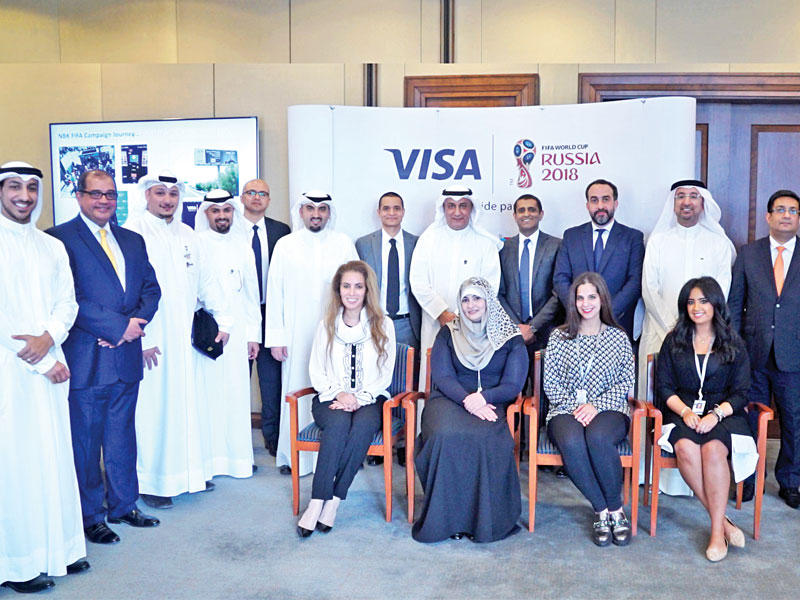 لقطة تذكارية من تكريم شركة فيزا