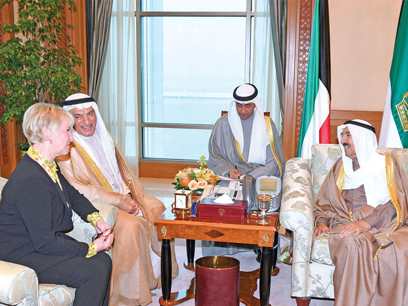 الأمير مستقبلا وزيرة خارجية السويد والوفد المرافق