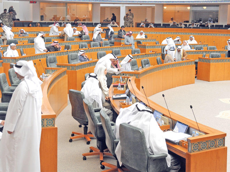 جلسة مجلس الأمة أمس (تصوير عبدالله الخلف)