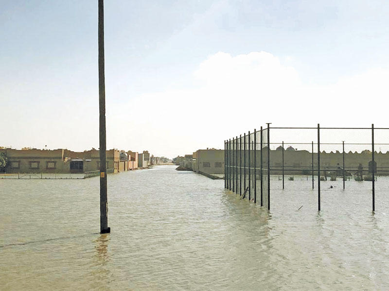 آثار الأمطار بمنطقة كبد