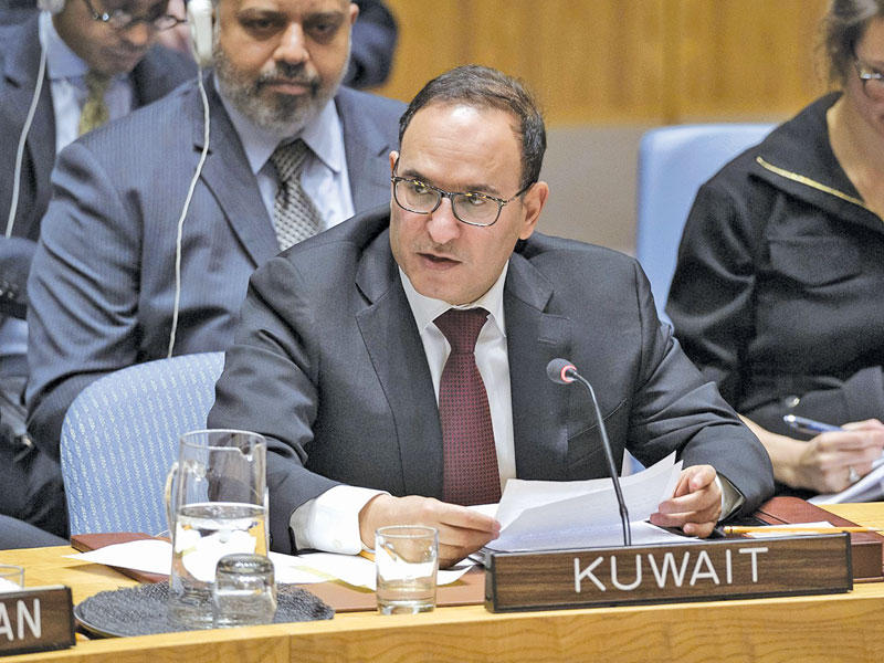  العتيبي يلقي كلمة الكويت