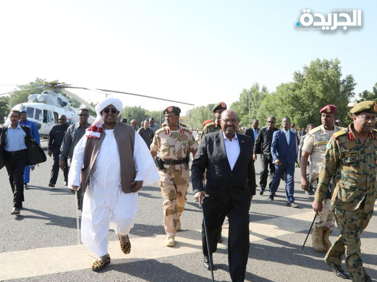 البشير يصل ولاية الجزيرة لافتتاح طريق حنتوب