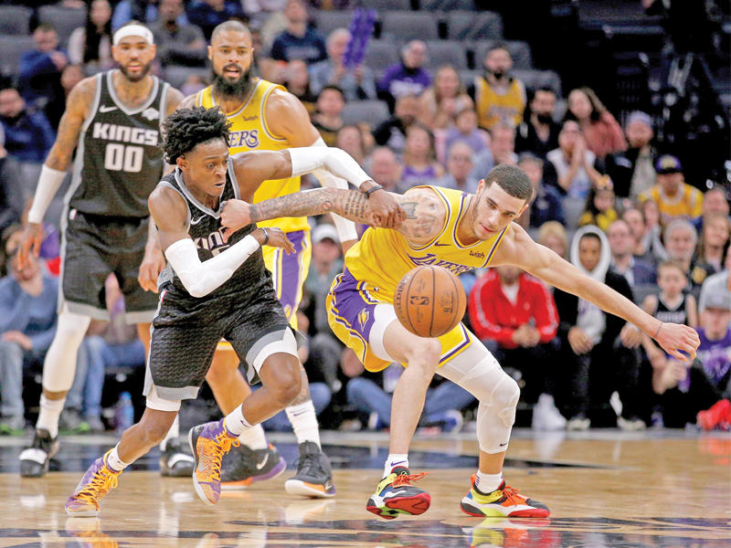 جانب من مواجهة ليكرز وساكرامنتو كينغز