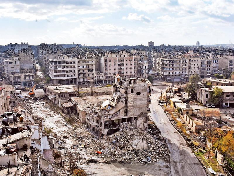 البنية التحتية المدمرة في سوريةn