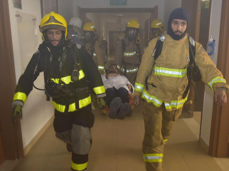 جانب من تمرين «الإطفاء»