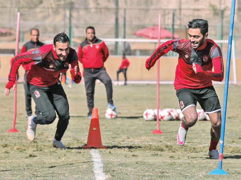 حسين الشحات في تدريب الأهلي