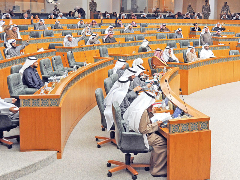 جلسة مجلس الأمة أمس (تصوير عبدالله الخلف)