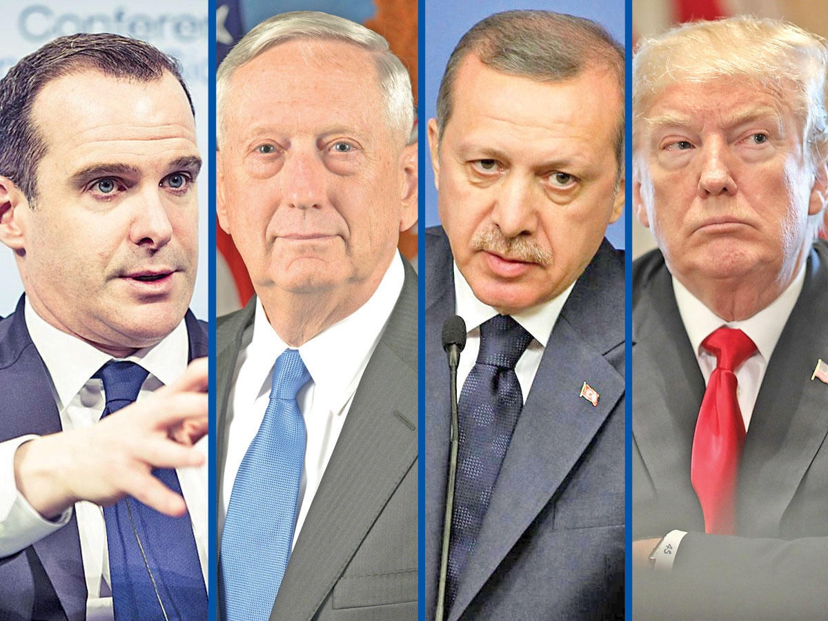 دونالد ترامب , رجب طيب إردوغان , جيمس ماتيس , بريت ماكغورك    
