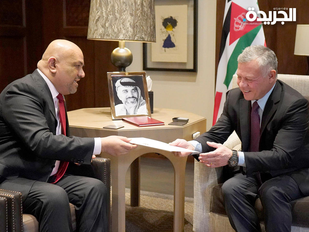 العاهل الاردني الملك عبدالله الثاني يستقبل وزير الخارجية اليمني خالد اليماني 
