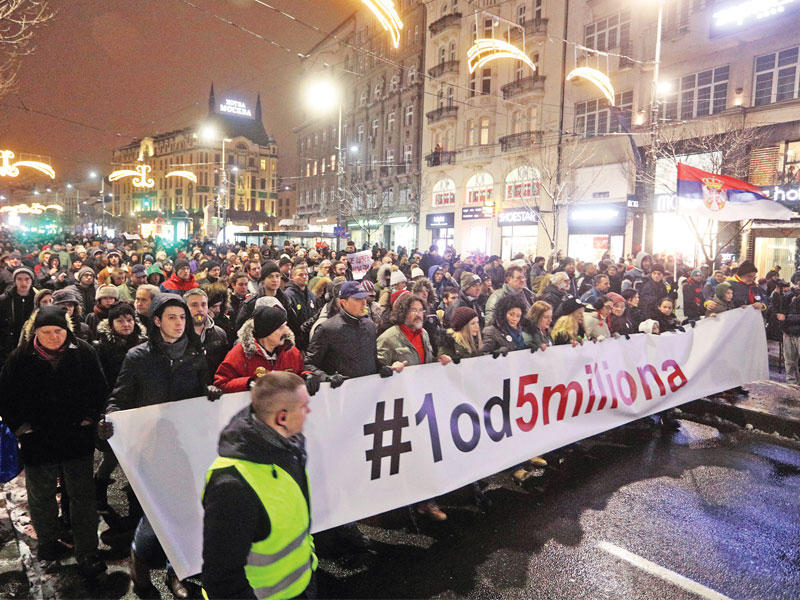 لقطة من التظاهرات